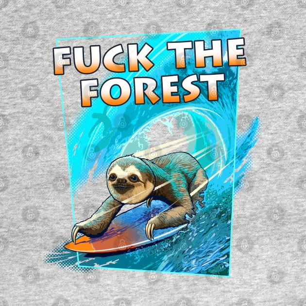 SURFING SLOTHS by ADAMLAWLESS